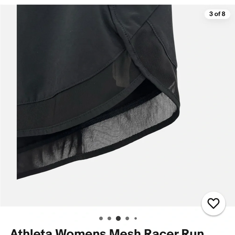 Athleta Mesh Racer Run 2.5” short, black, medium - Picture 7 of 13